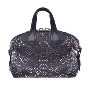 GIVENCHY Nightingale Studded Black Calfskin Bag